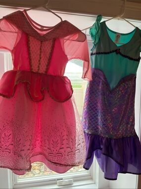 Size 3-4 Relibeauty Pink Princess Tulle Dress for Kids and one more